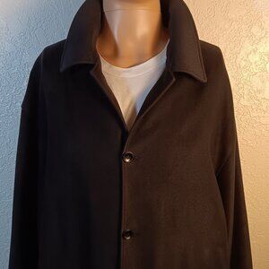 BARACUTA SOFT CLASSIC OVERCOAT - BLACK - XXL